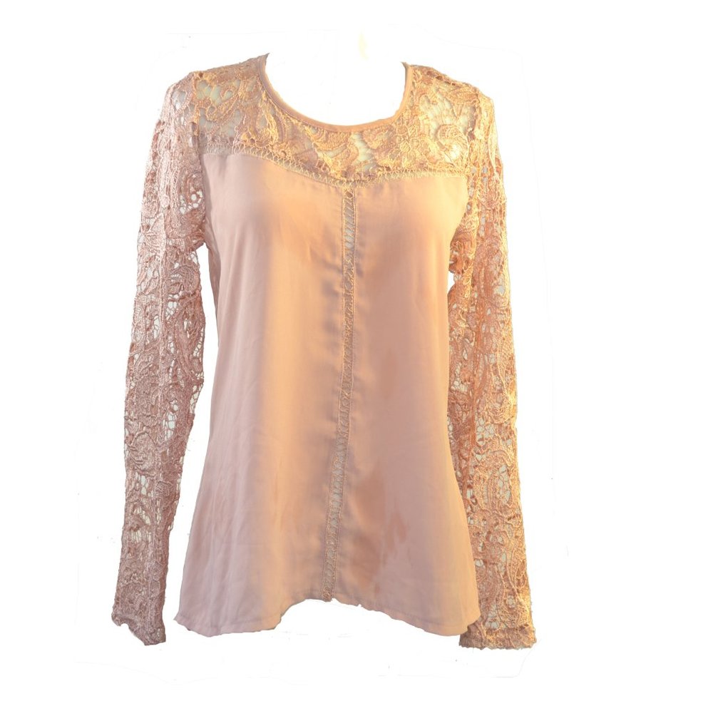 Tie Back Laces Crochet Blouse